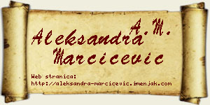 Aleksandra Marčićević vizit kartica